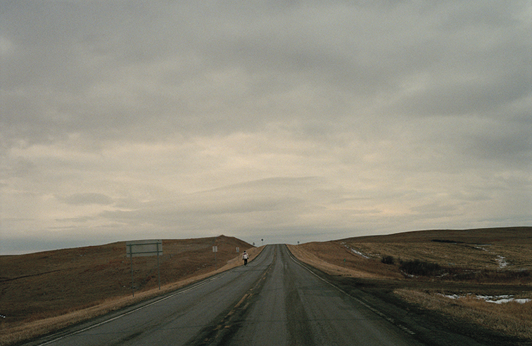 Man on road